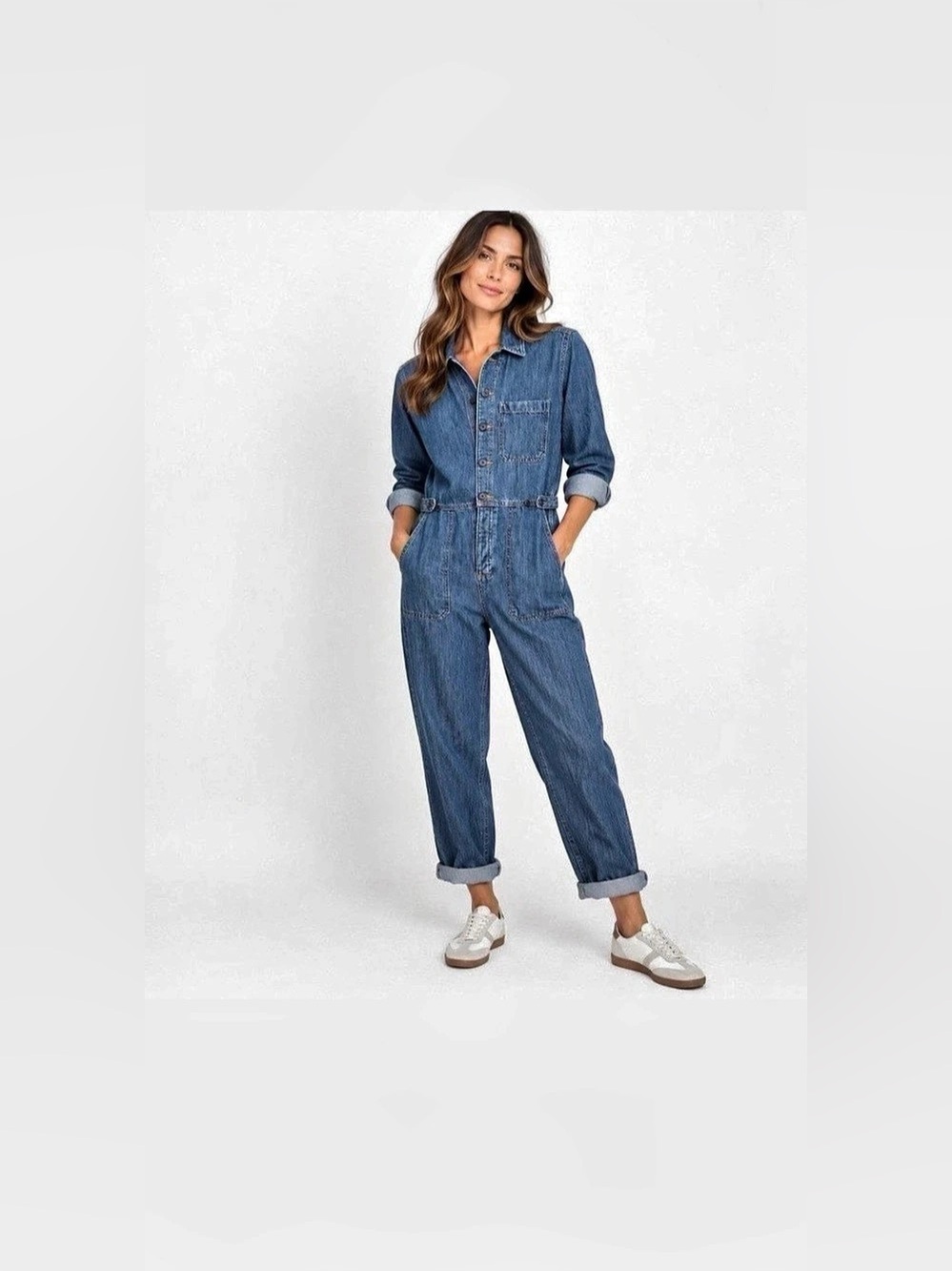 Banana Republic Denim Jumpsuit Blue Size 6 Petite